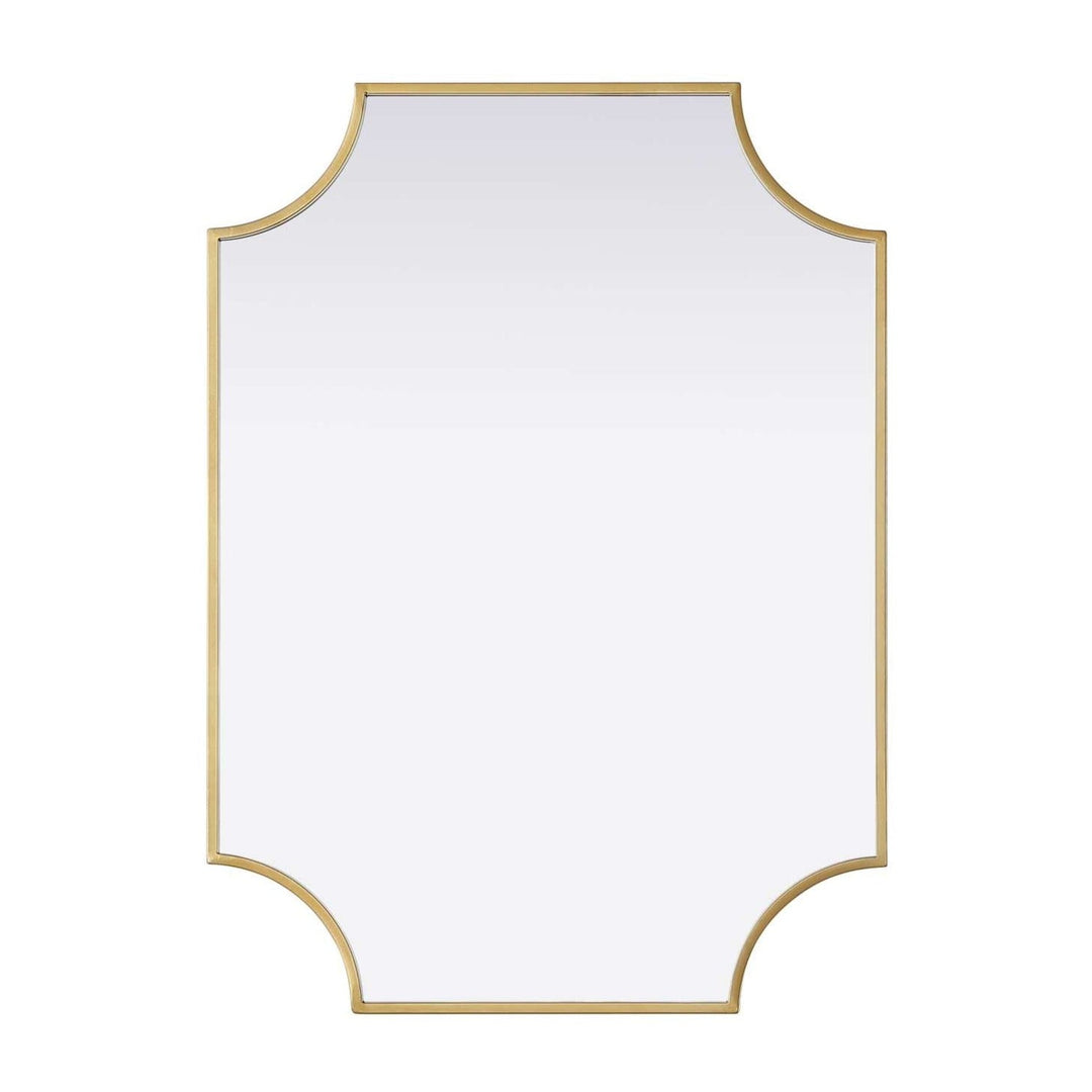 Metal Frame Mirror II in Brass by Elegant