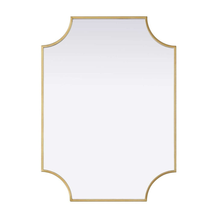 Metal Frame Mirror II in Brass by Elegant