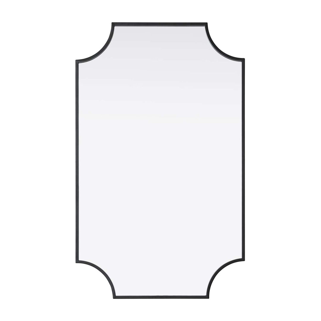 Metal Frame Mirror II in Black by Elegant