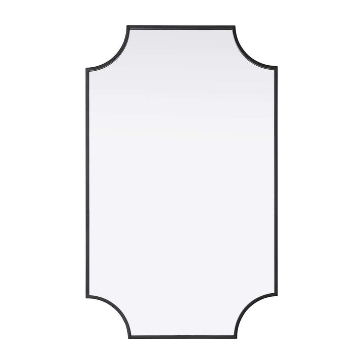 Metal Frame Mirror II in Black by Elegant