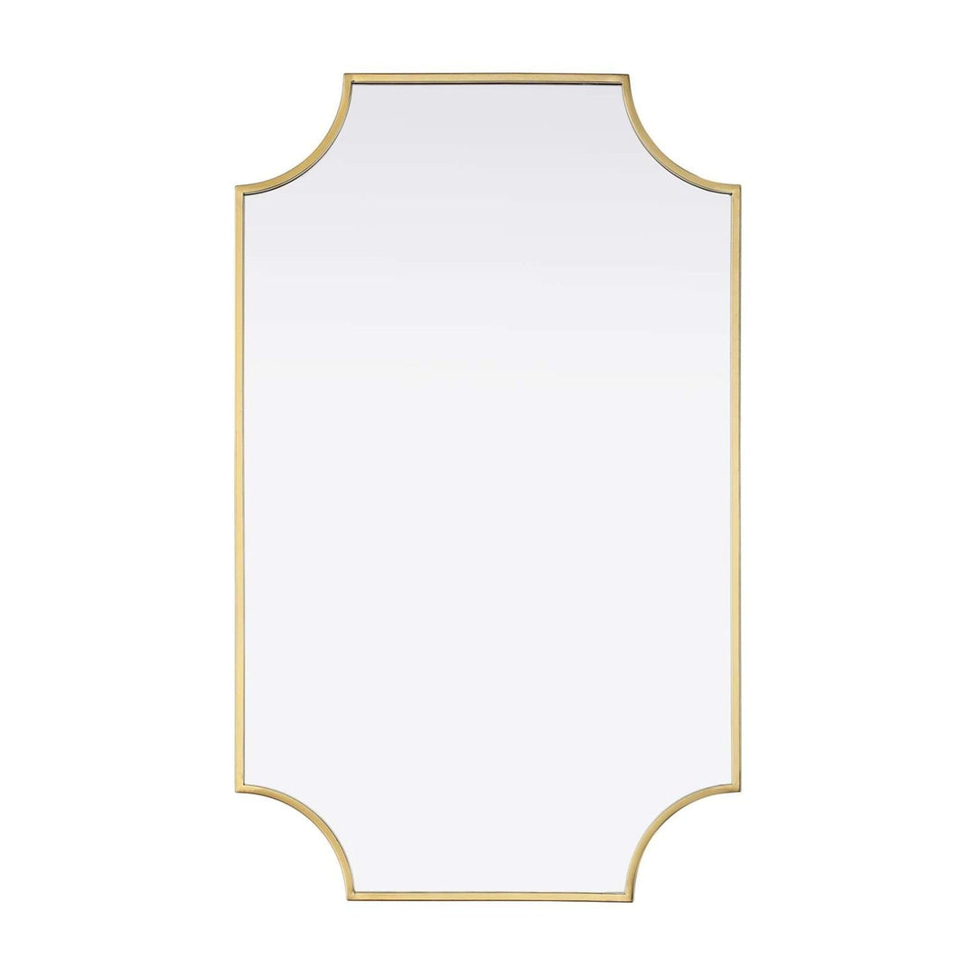 Metal Frame Mirror II in Brass by Elegant