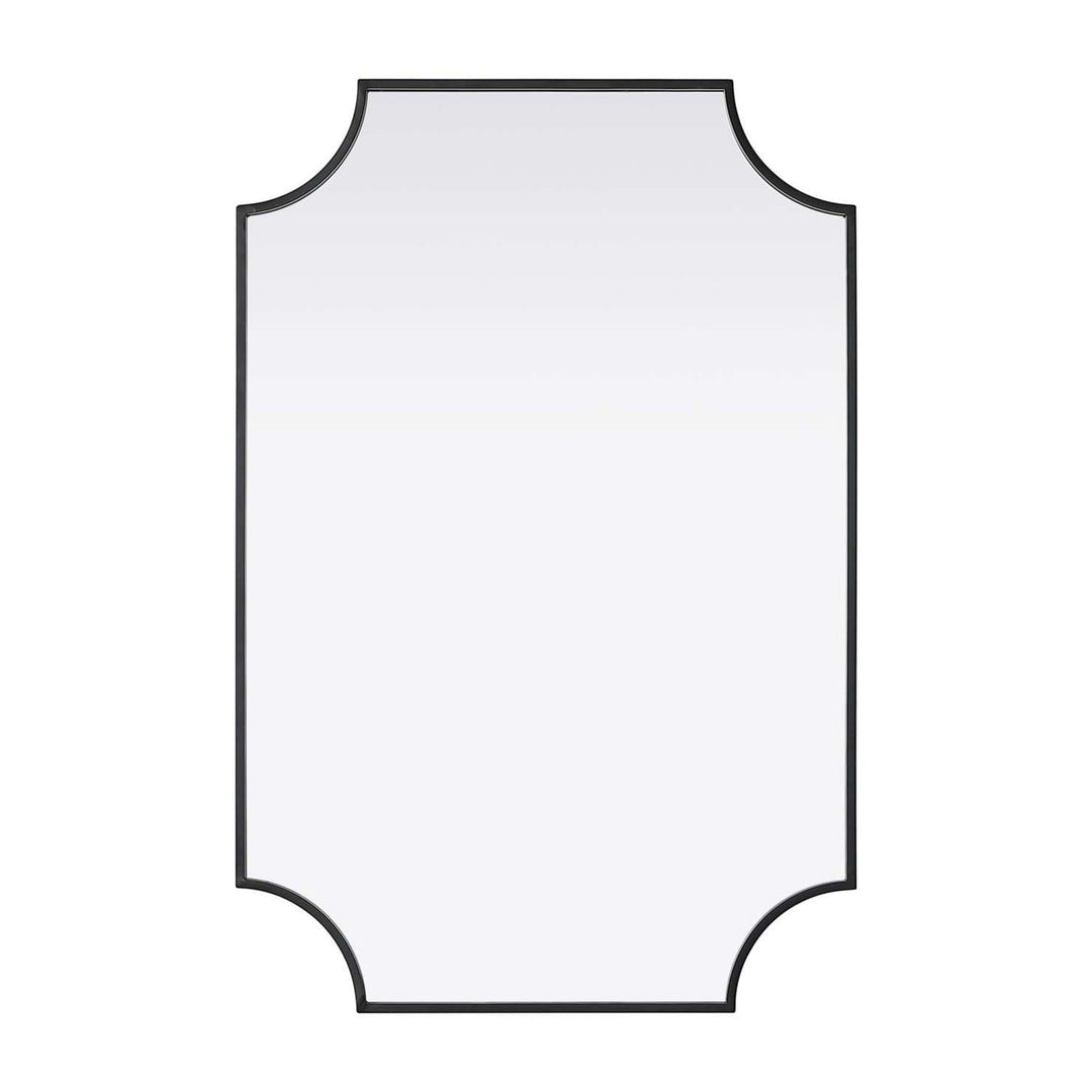 Metal Frame Mirror II in Black by Elegant