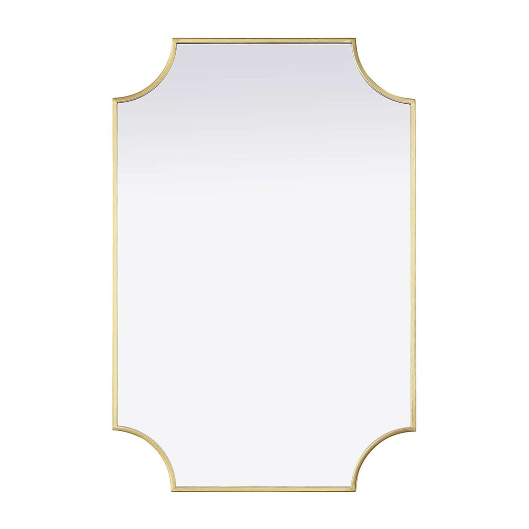 Metal Frame Mirror II in Brass by Elegant
