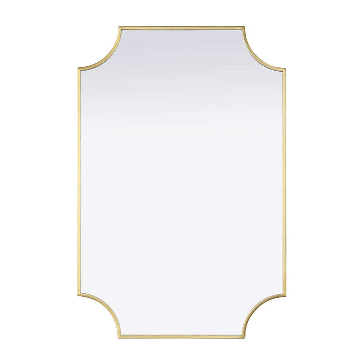 Metal Frame Mirror II in Brass by Elegant