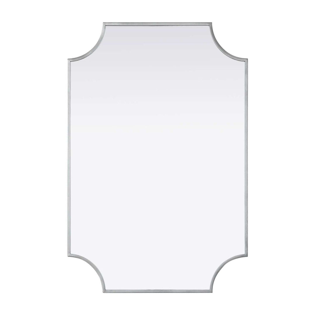 Metal Frame Mirror II in Silver by Elegant