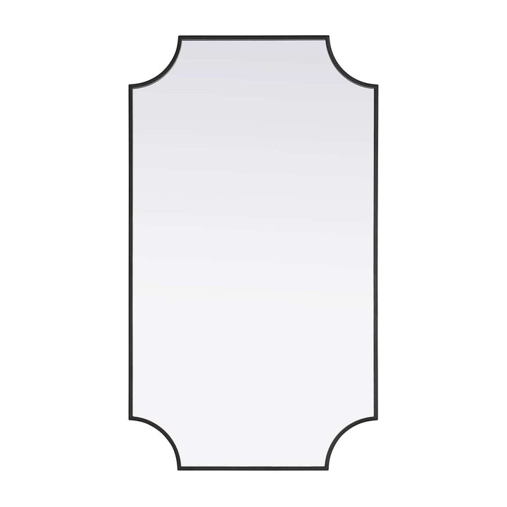 Metal Frame Mirror II in Black by Elegant