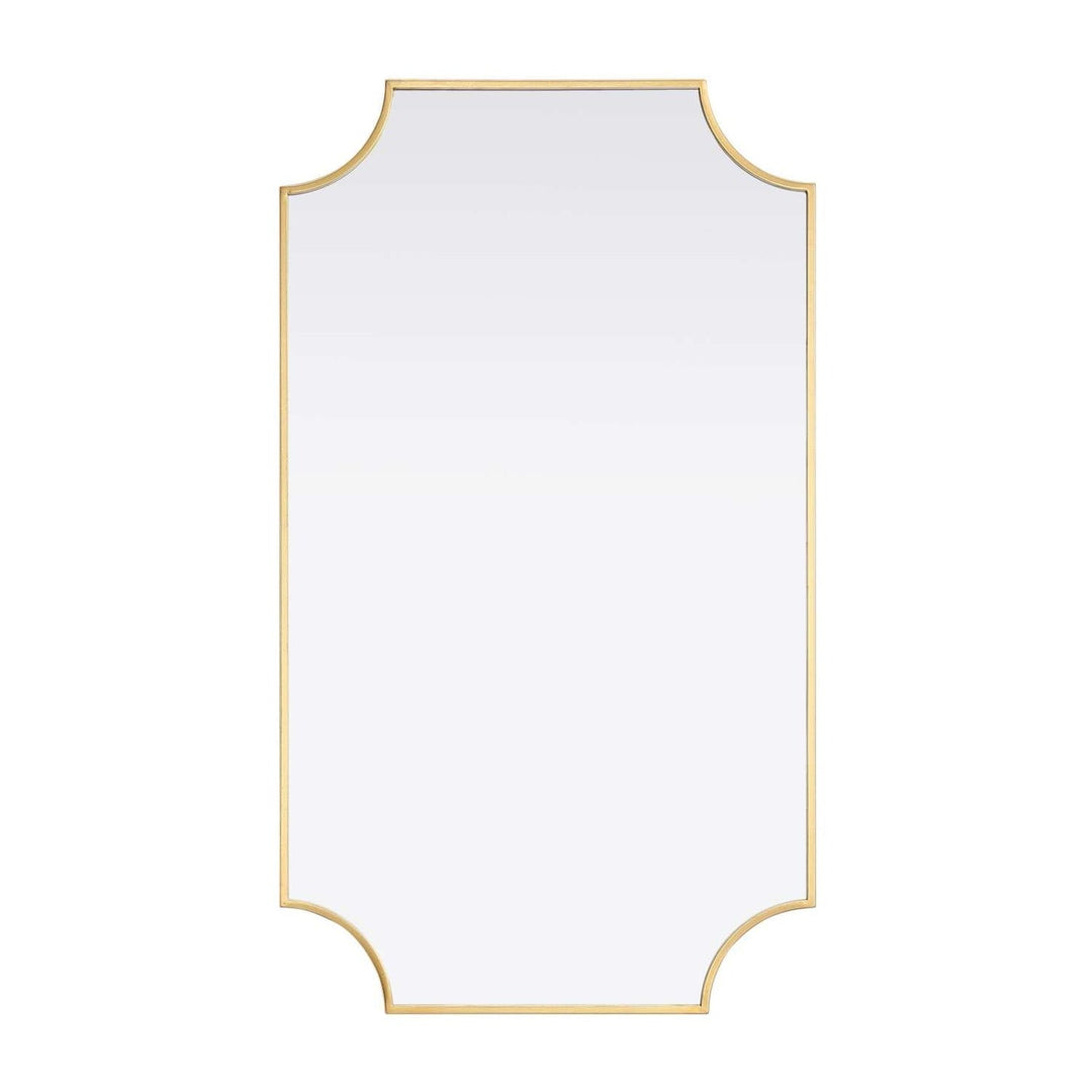 Metal Frame Mirror II in Brass by Elegant