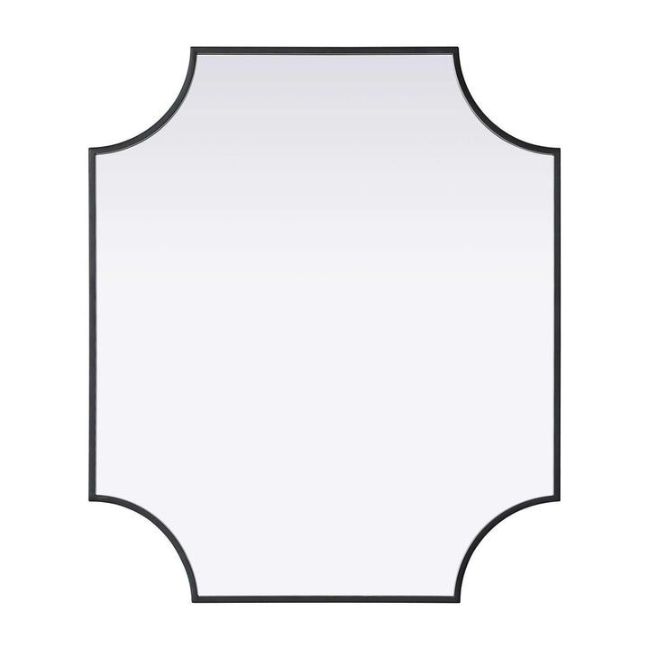 Metal Frame Mirror II in Black by Elegant