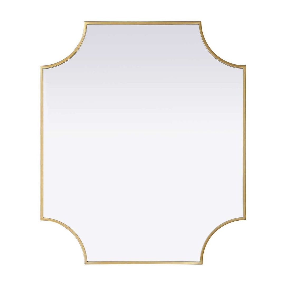 Metal Frame Mirror II in Brass by Elegant