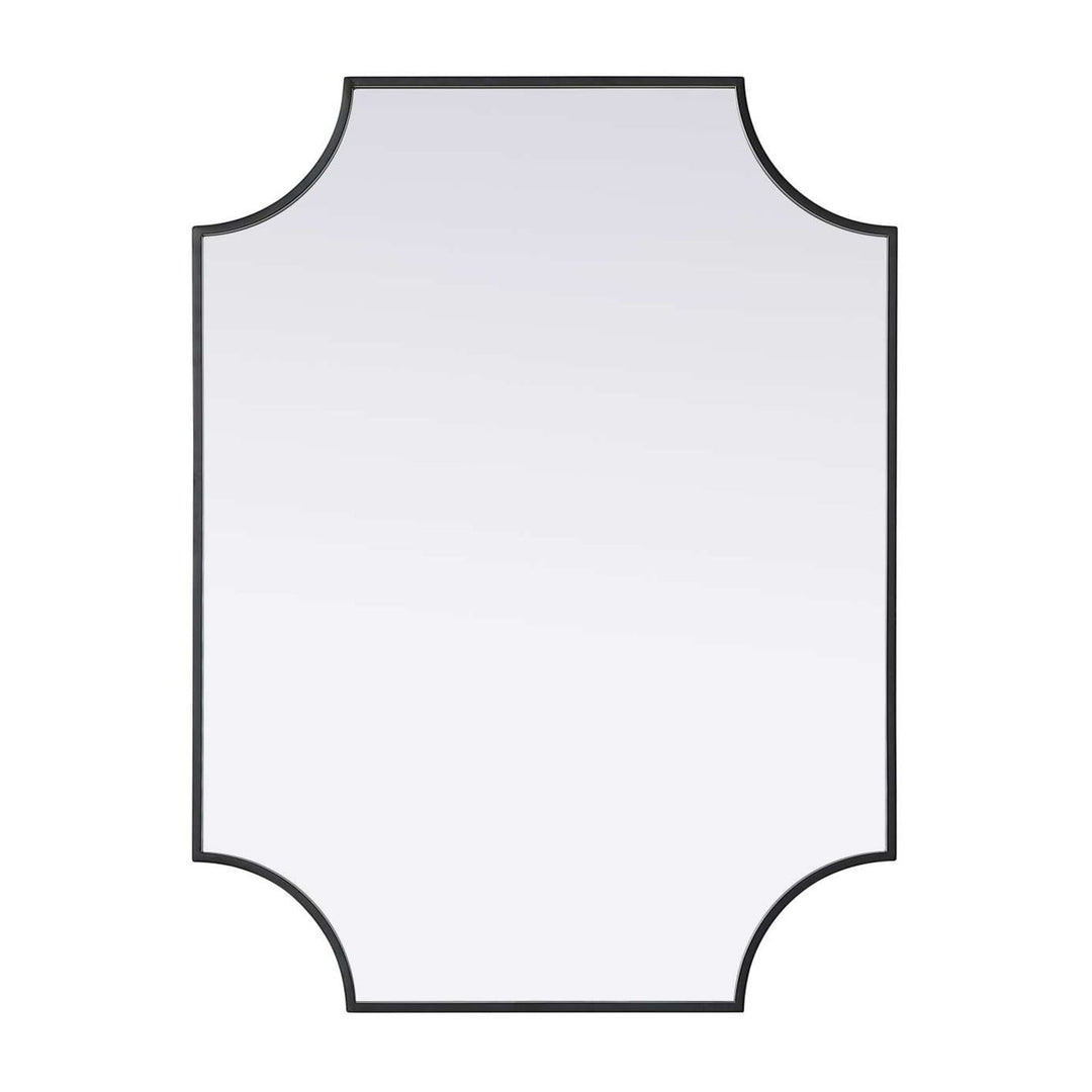 Metal Frame Mirror II in Black by Elegant