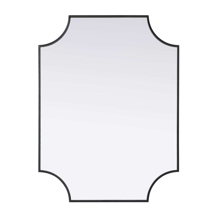Metal Frame Mirror II in Black by Elegant