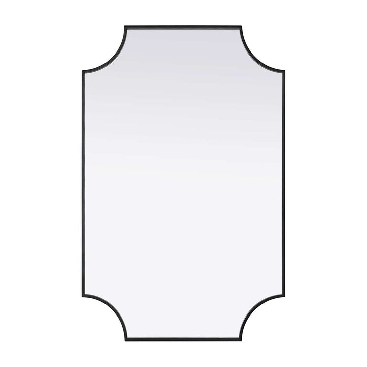 Metal Frame Mirror II in Black by Elegant