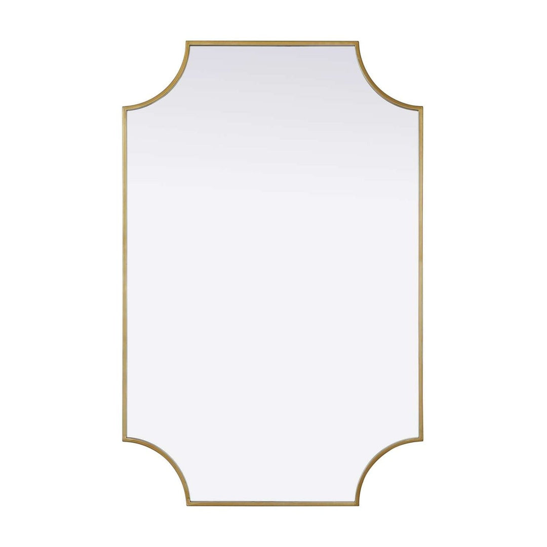 Metal Frame Mirror II in Brass by Elegant