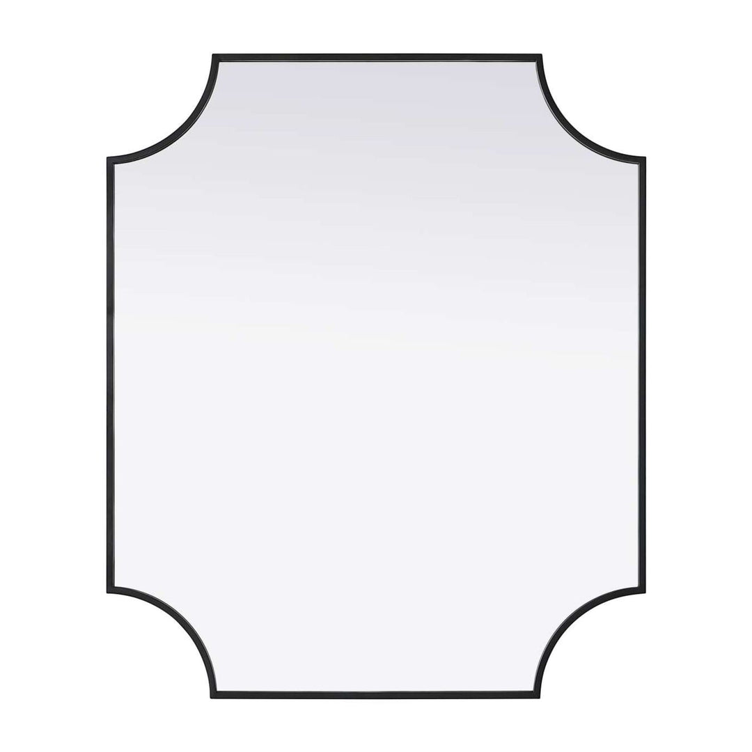 Metal Frame Mirror II in Black by Elegant