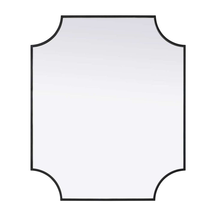 Metal Frame Mirror II in Black by Elegant