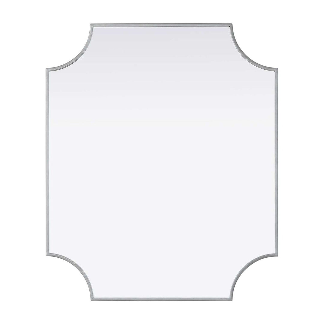 Metal Frame Mirror II in Silver by Elegant