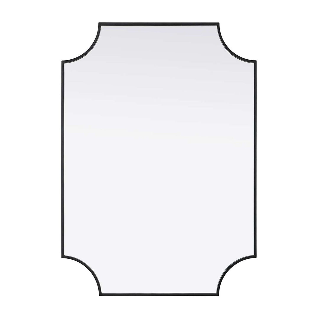 Metal Frame Mirror II in Black by Elegant