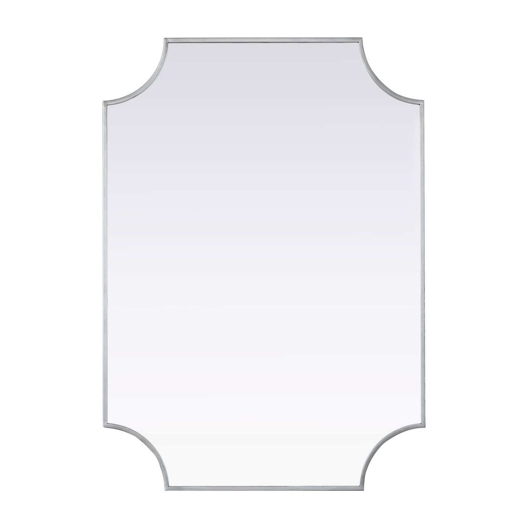 Metal Frame Mirror II in Silver by Elegant