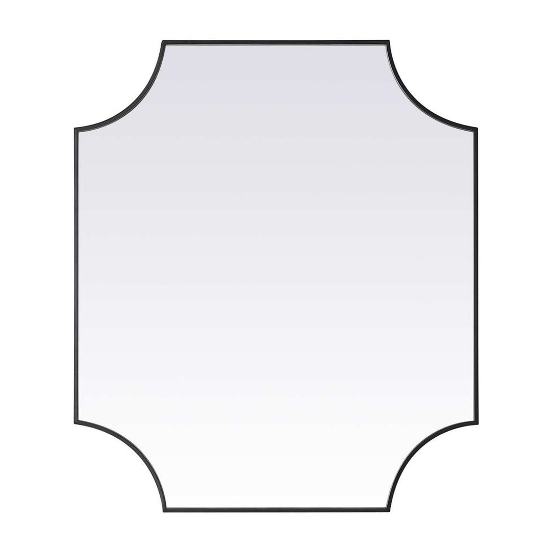 Metal Frame Mirror II in Black by Elegant