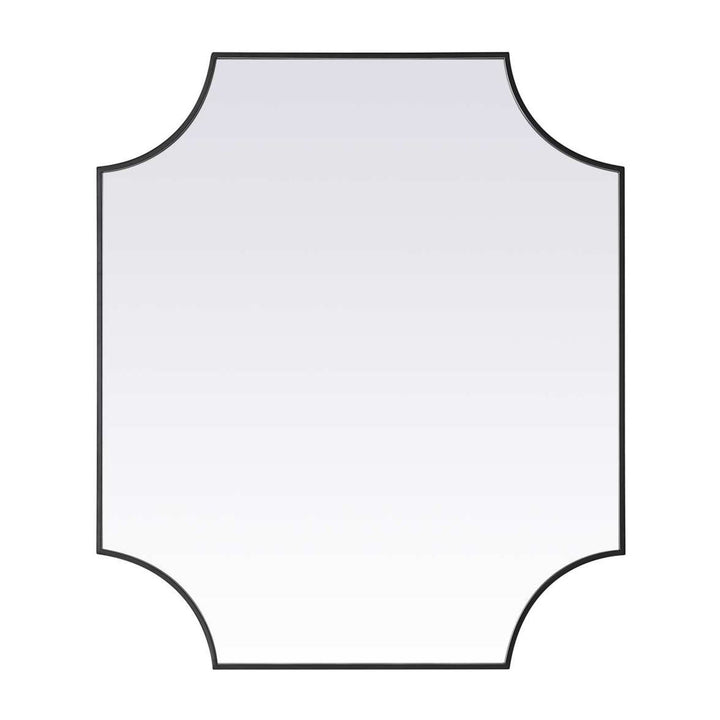 Metal Frame Mirror II in Black by Elegant