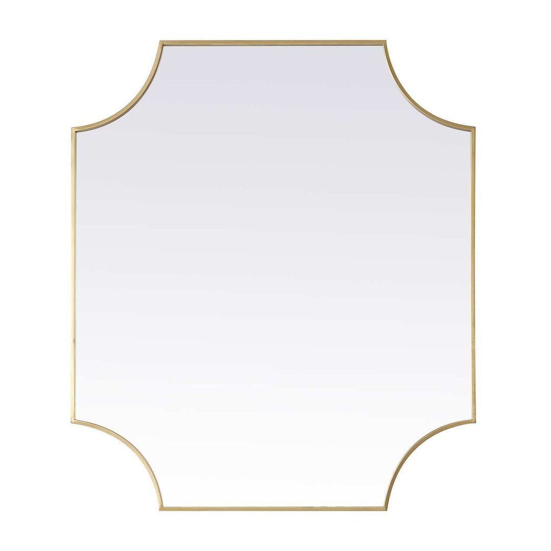 Metal Frame Mirror II in Brass by Elegant