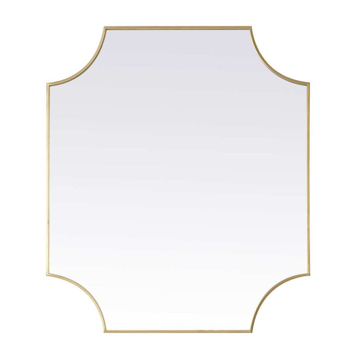 Metal Frame Mirror II in Brass by Elegant