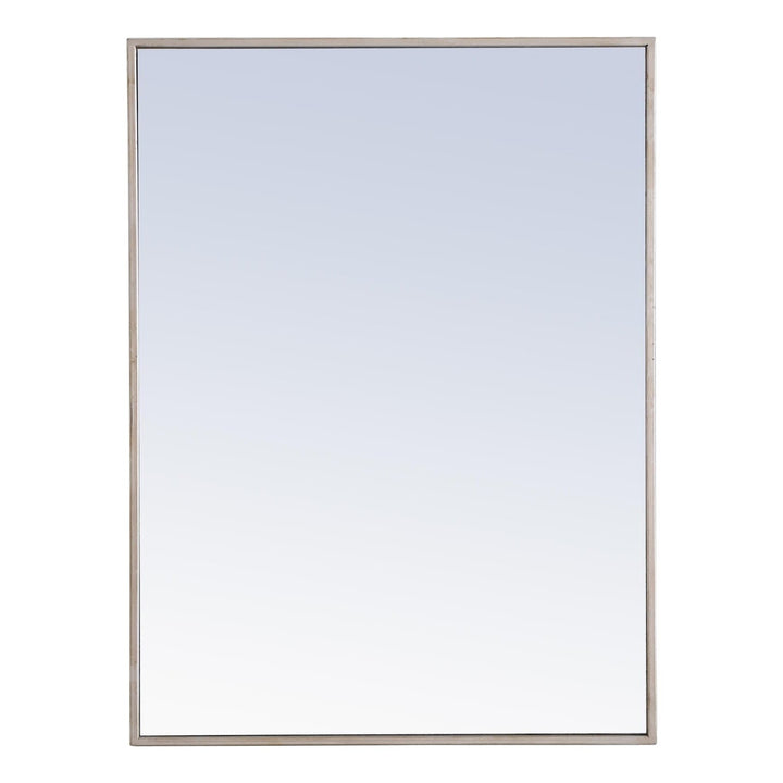 Metal Frame Rectangle Mirror II in Silver by Elegant