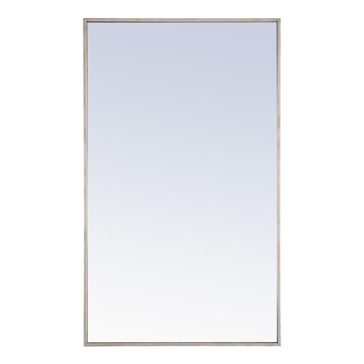 Metal Frame Rectangle Mirror II in Silver by Elegant