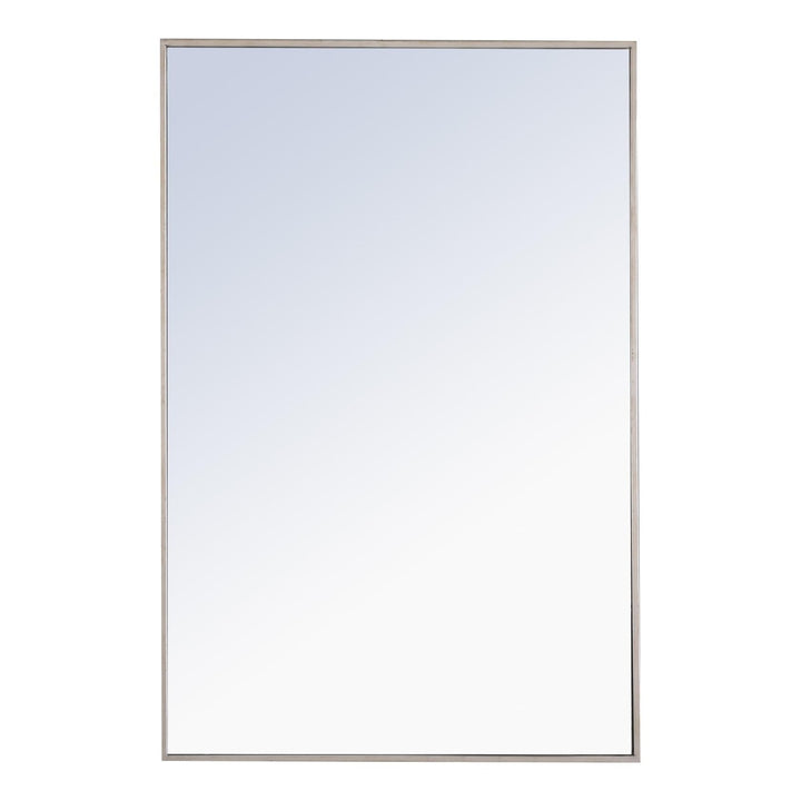 Metal Frame Rectangle Mirror II in Silver by Elegant