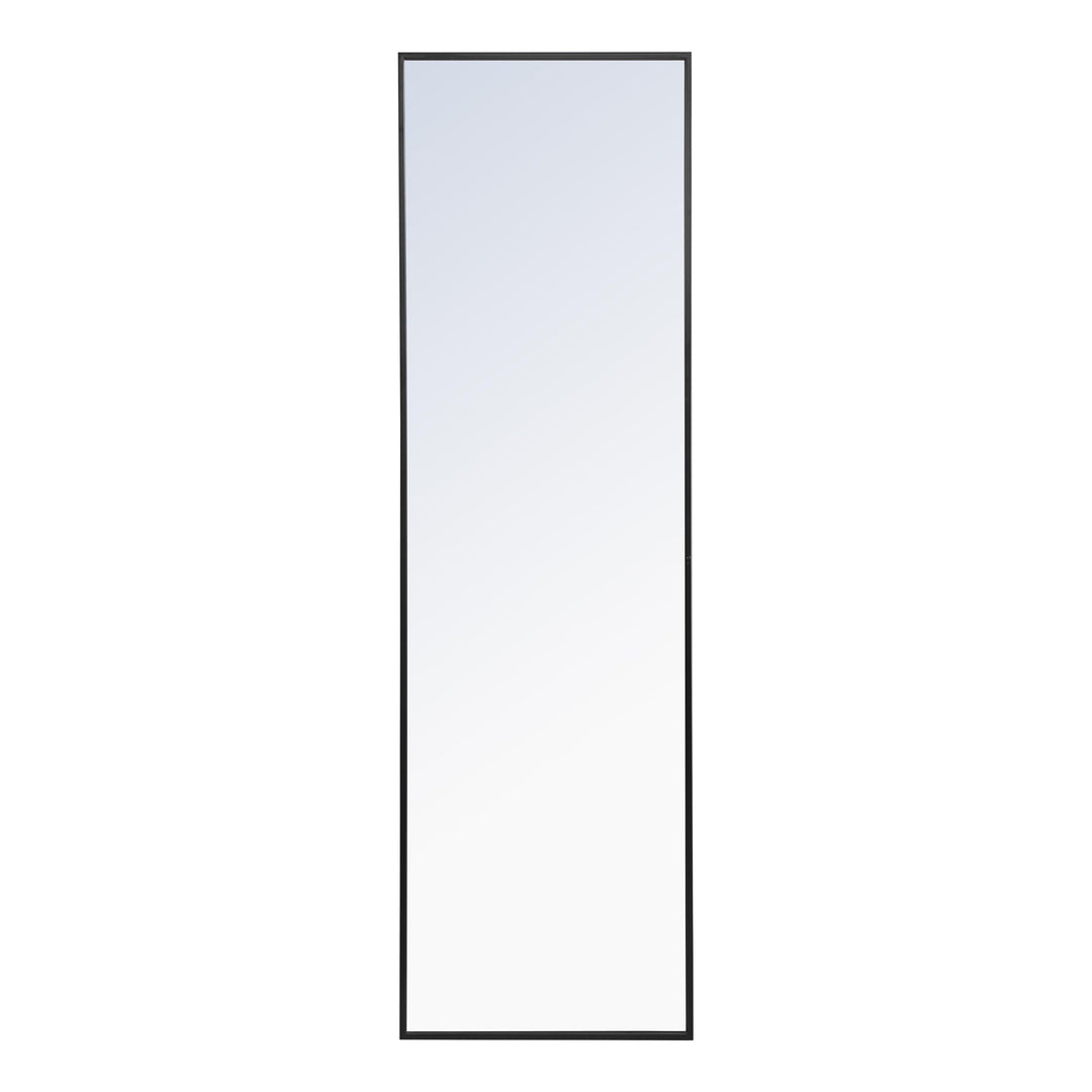 Metal Frame Rectangle Mirror II in Black by Elegant