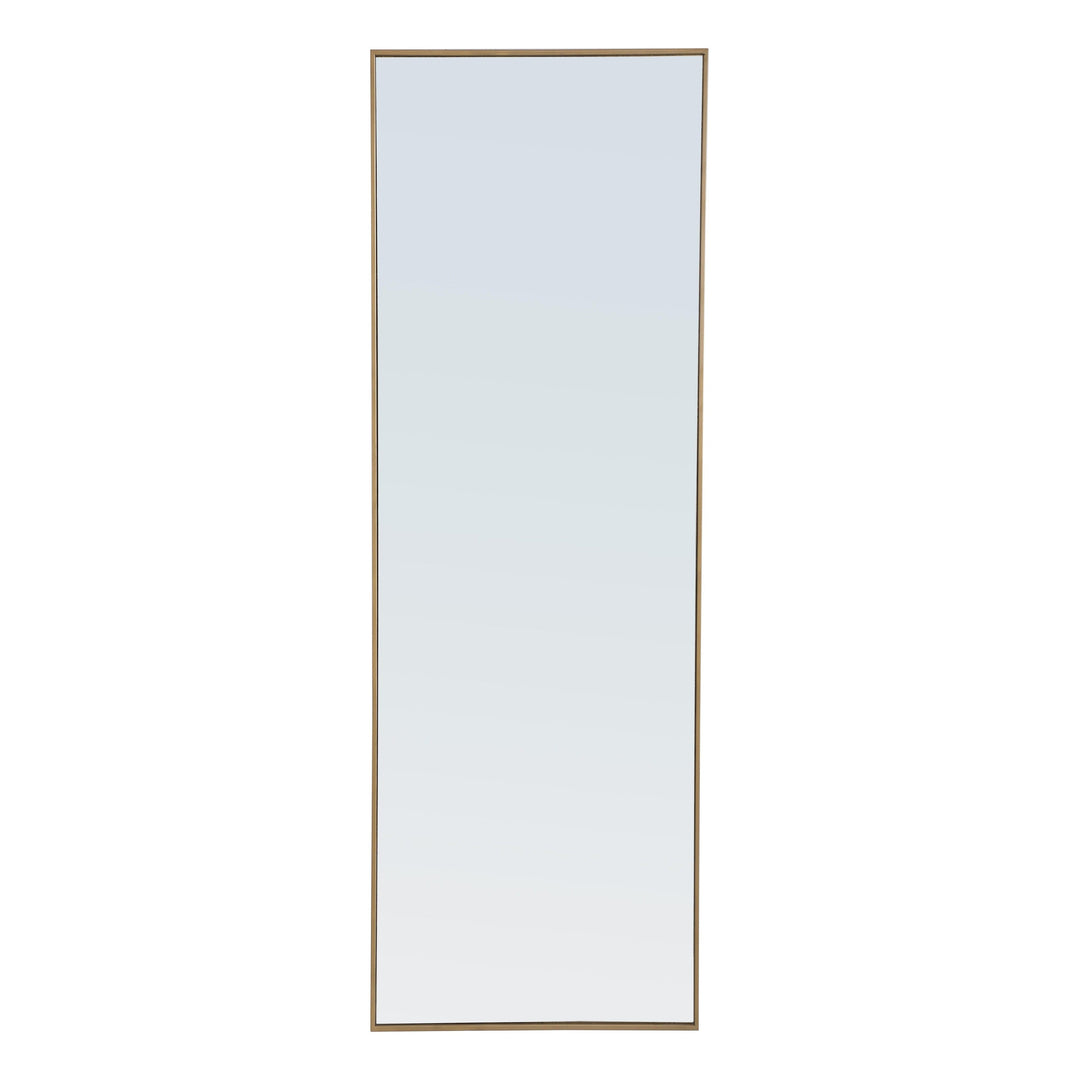 Metal Frame Rectangle Mirror II in Brass by Elegant