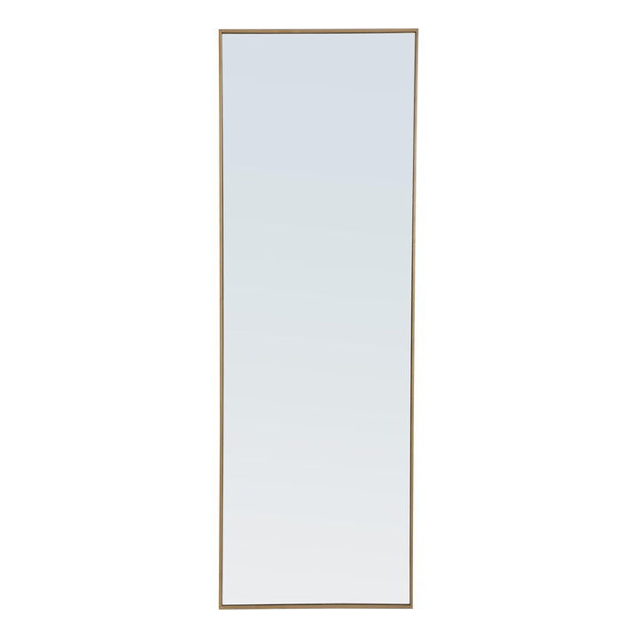 Metal Frame Rectangle Mirror II in Brass by Elegant