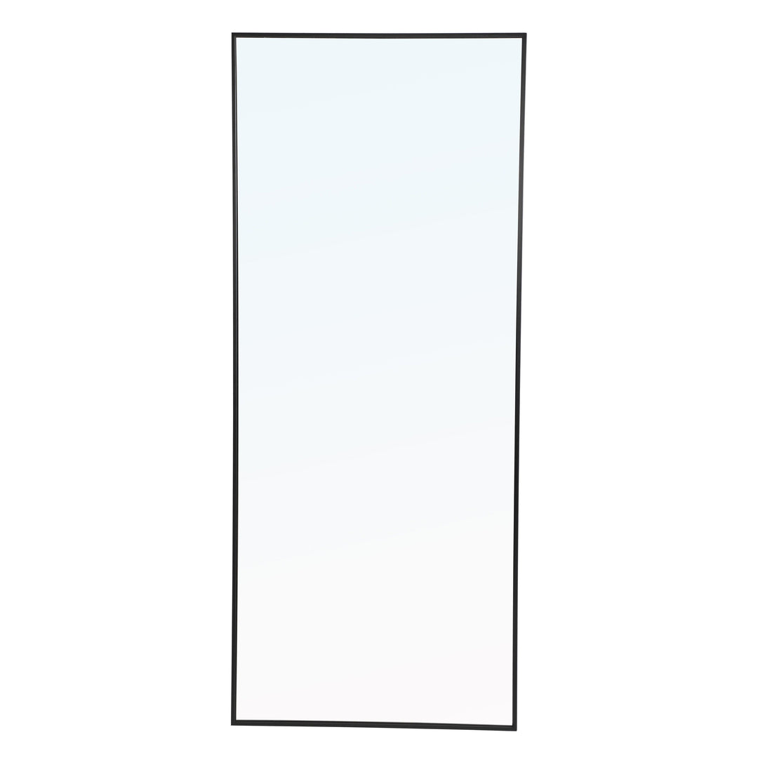 Metal Frame Rectangle Mirror II in Black by Elegant