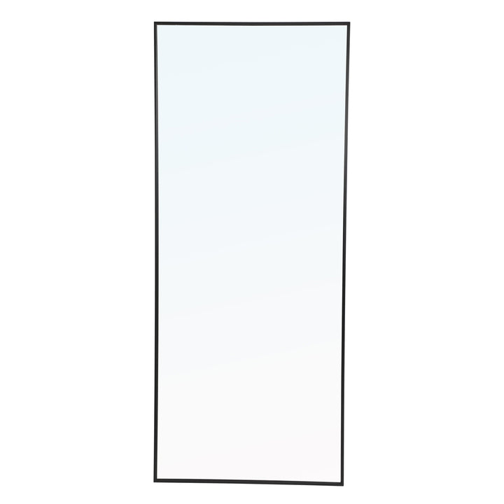 Metal Frame Rectangle Mirror II in Black by Elegant