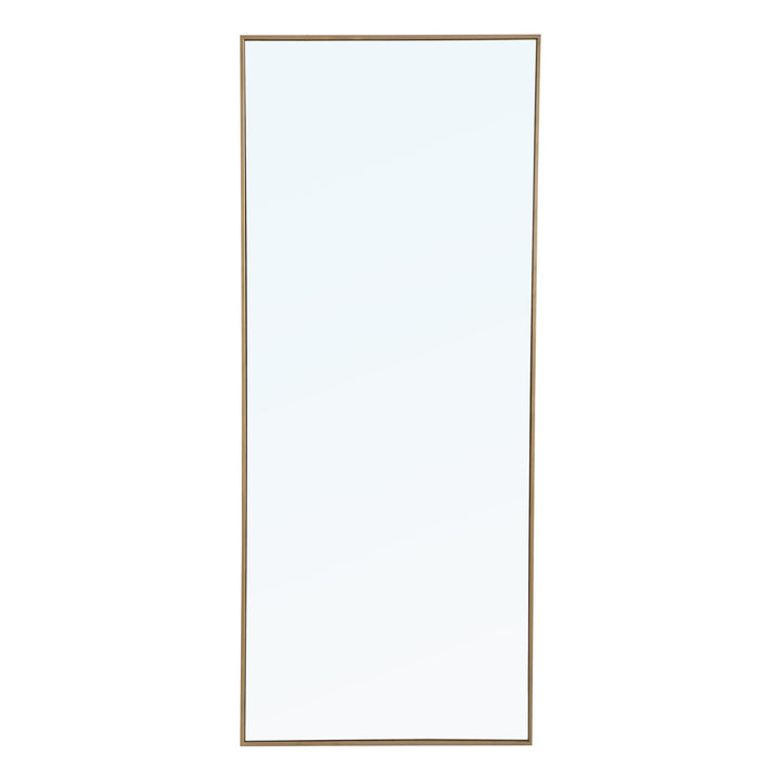 Metal Frame Rectangle Mirror II in Brass by Elegant