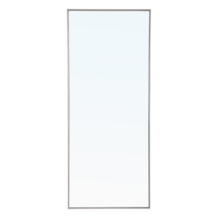 Metal Frame Rectangle Mirror II in Silver by Elegant