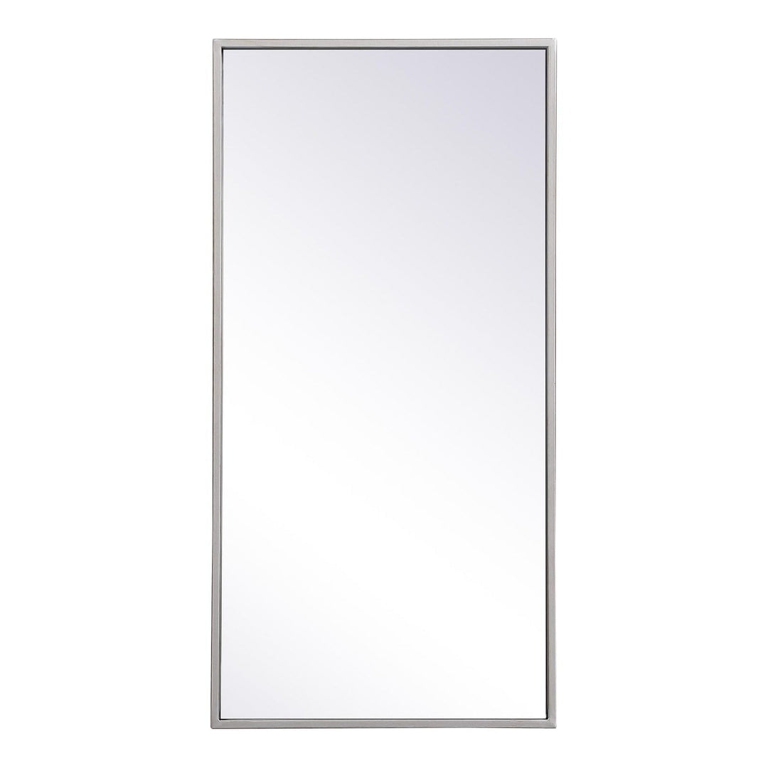 Metal Frame Rectangle Mirror III in Silver by Elegant