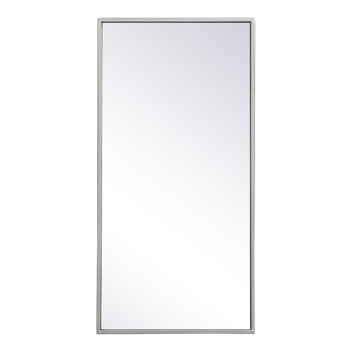 Metal Frame Rectangle Mirror III in Silver by Elegant
