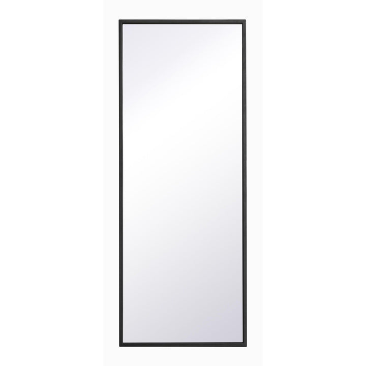 Metal Frame Rectangle Mirror III in Black by Elegant