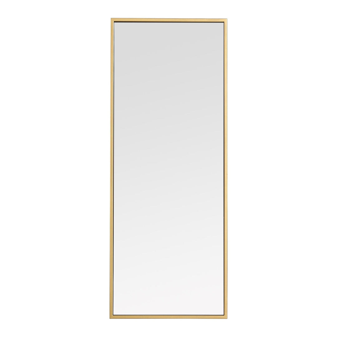 Metal Frame Rectangle Mirror III in Brass by Elegant