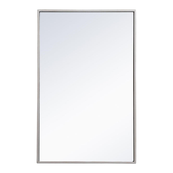Metal Frame Rectangle Mirror III in Silver by Elegant