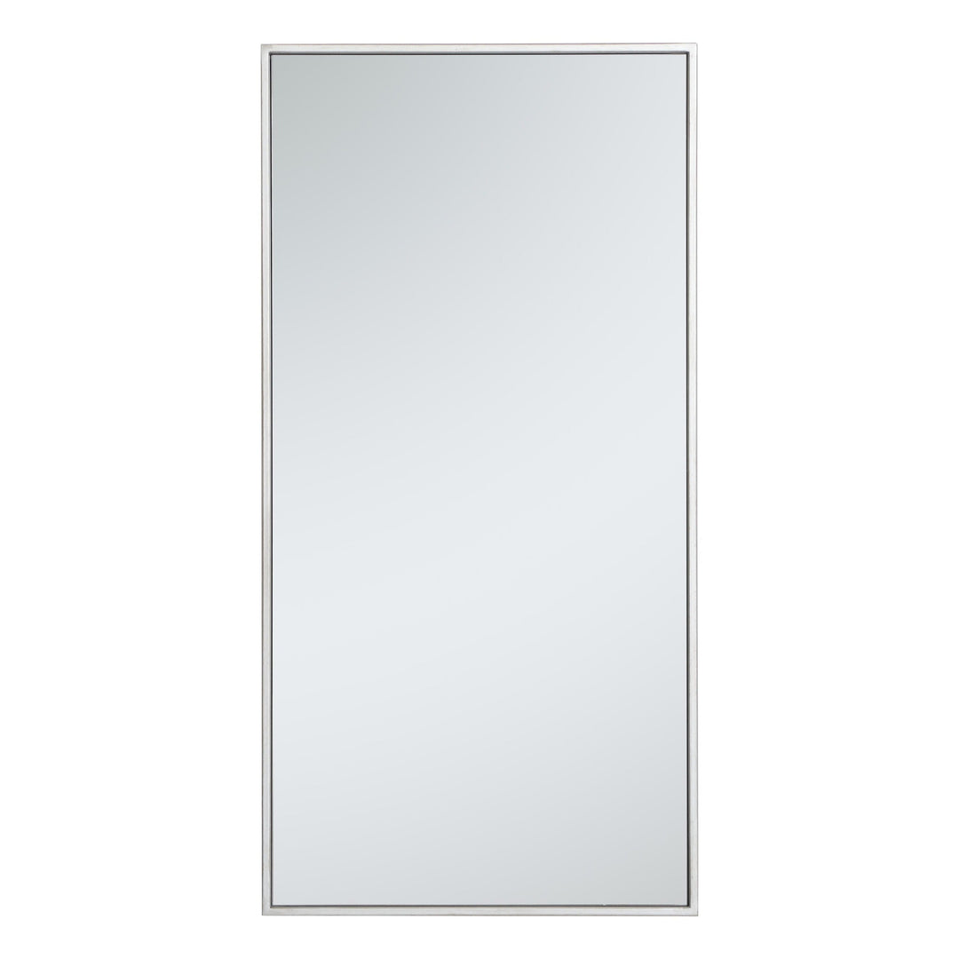 Metal Frame Rectangle Mirror III in Silver by Elegant