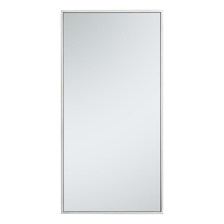 Metal Frame Rectangle Mirror III in Silver by Elegant