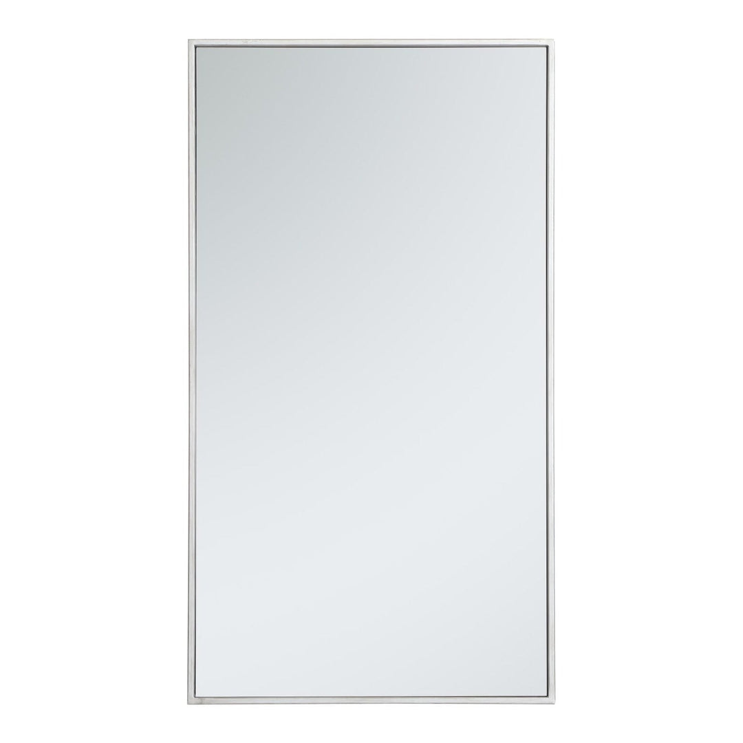 Metal Frame Rectangle Mirror III in Silver by Elegant