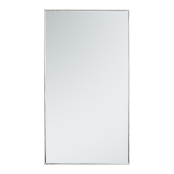 Metal Frame Rectangle Mirror III in Silver by Elegant