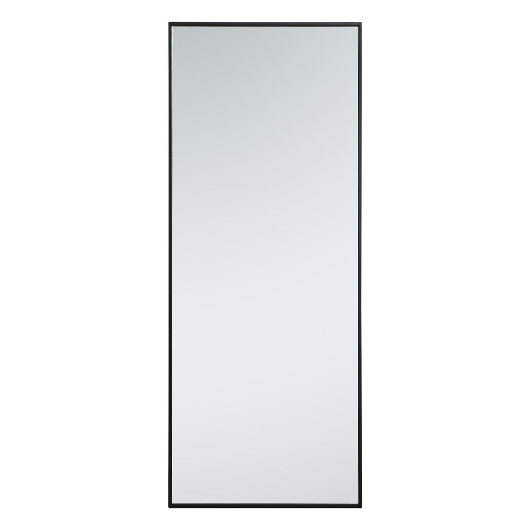 Metal Frame Rectangle Mirror III in Black by Elegant
