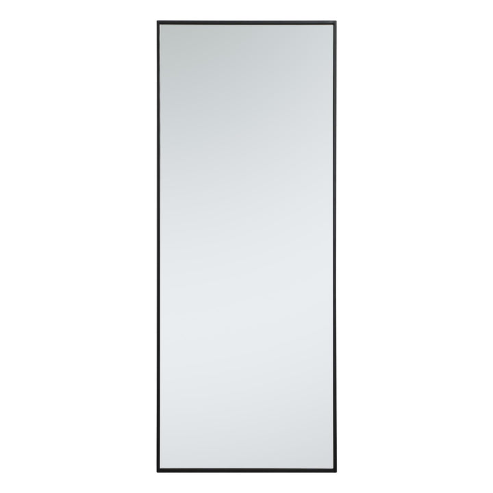 Metal Frame Rectangle Mirror III in Black by Elegant