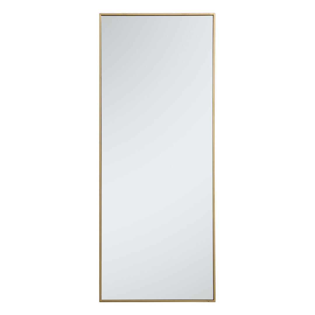 Metal Frame Rectangle Mirror III in Brass by Elegant
