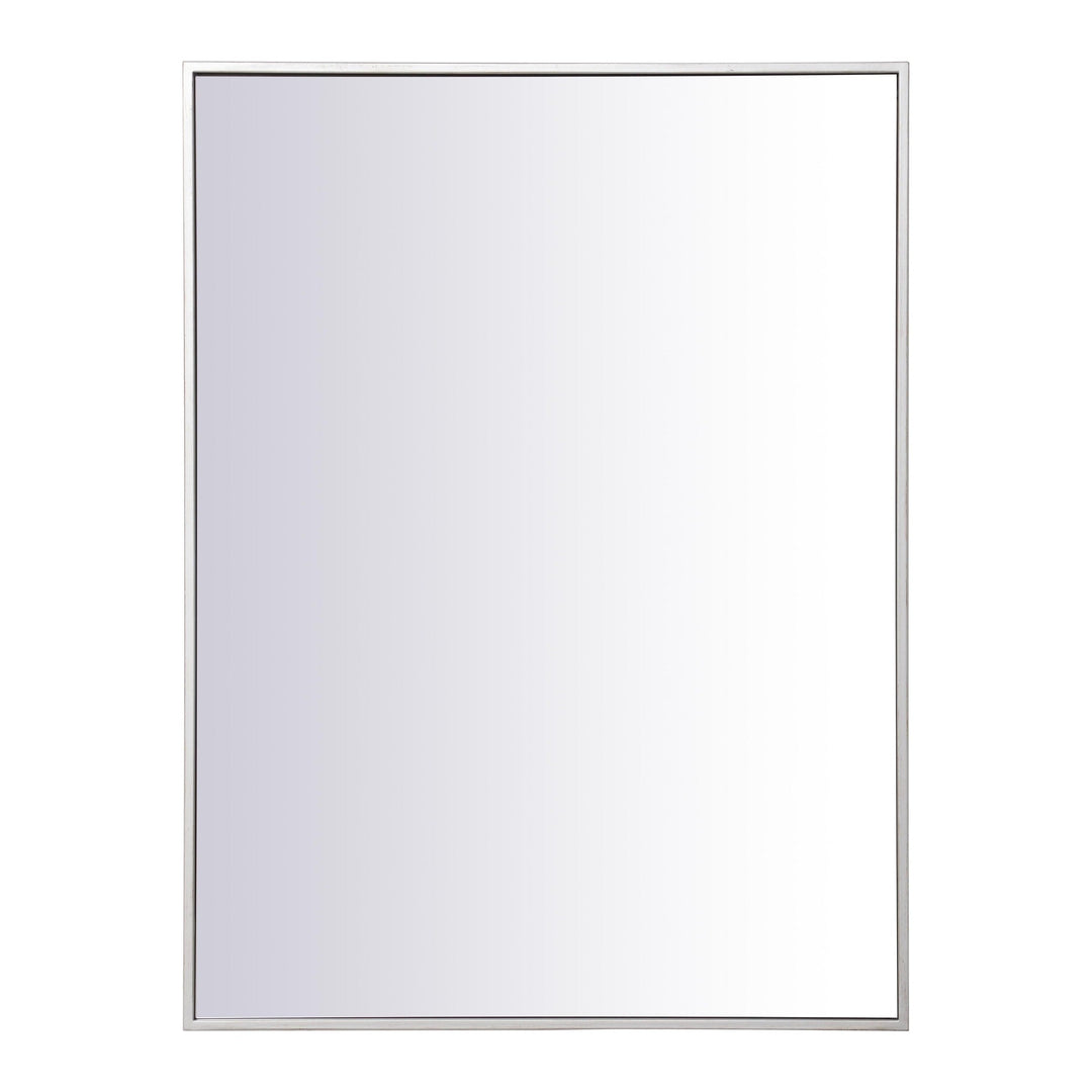 Metal Frame Rectangle Mirror III in Silver by Elegant