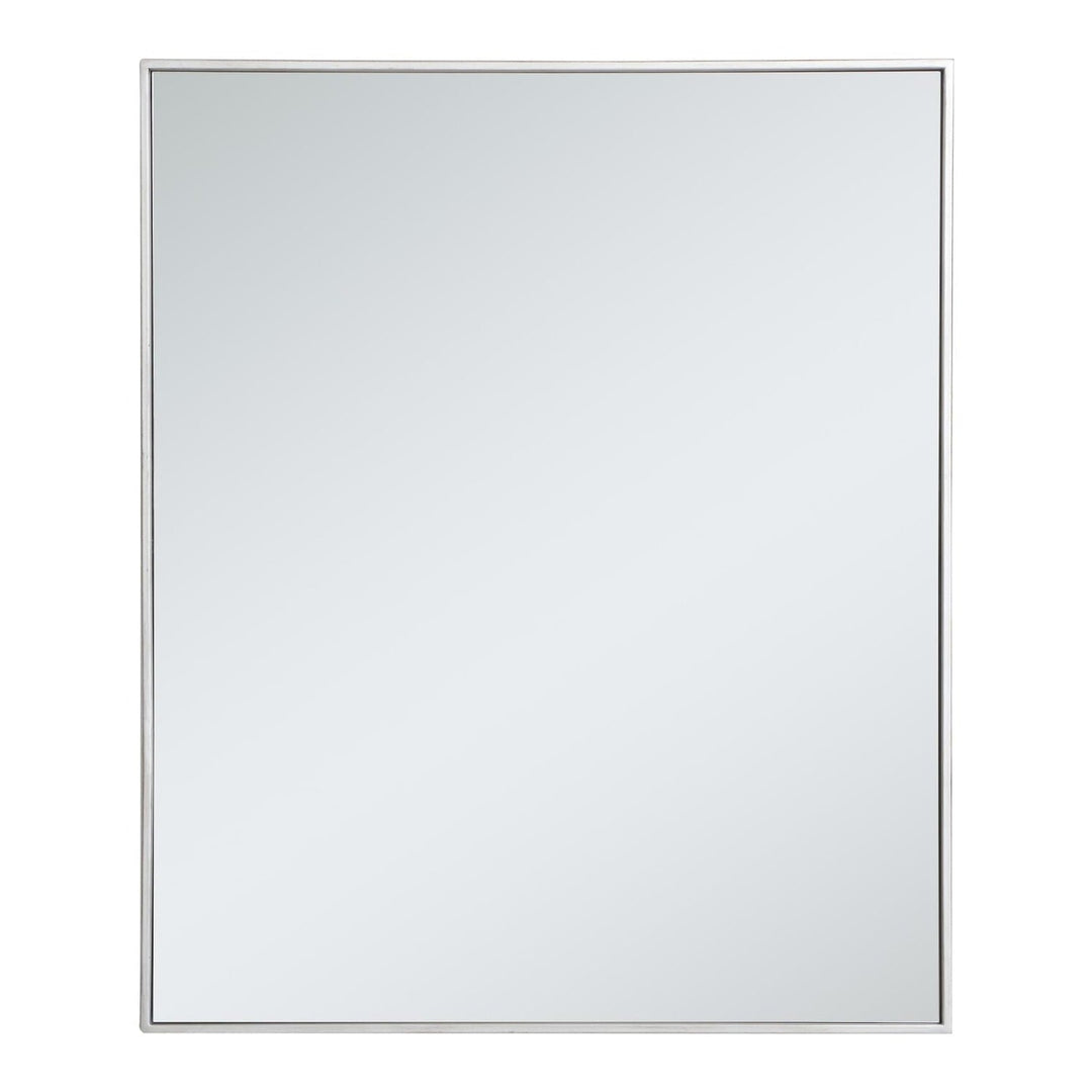 Metal Frame Rectangle Mirror III in Silver by Elegant